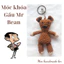 Móc khóa gấu Teddy Mr Bean - Handmade len - Crochet - Amigurumi