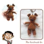 Móc khóa gấu Teddy Mr Bean - Handmade len - Crochet - Amigurumi