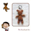 Móc khóa gấu Teddy Mr Bean - Handmade len - Crochet - Amigurumi