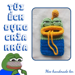 Túi ếch đựng chìa khóa - Handmade len - Crochet (7×12cm)