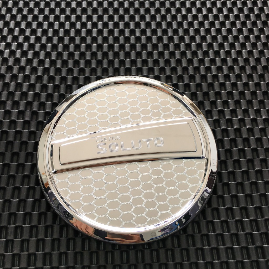Ốp nắp bình xăng xe Kia Soluto 2019, 2020, 2021, 2022, 2023, 2024, 2025 nhựa ABS mạ crom cao cấp, sáng bóng