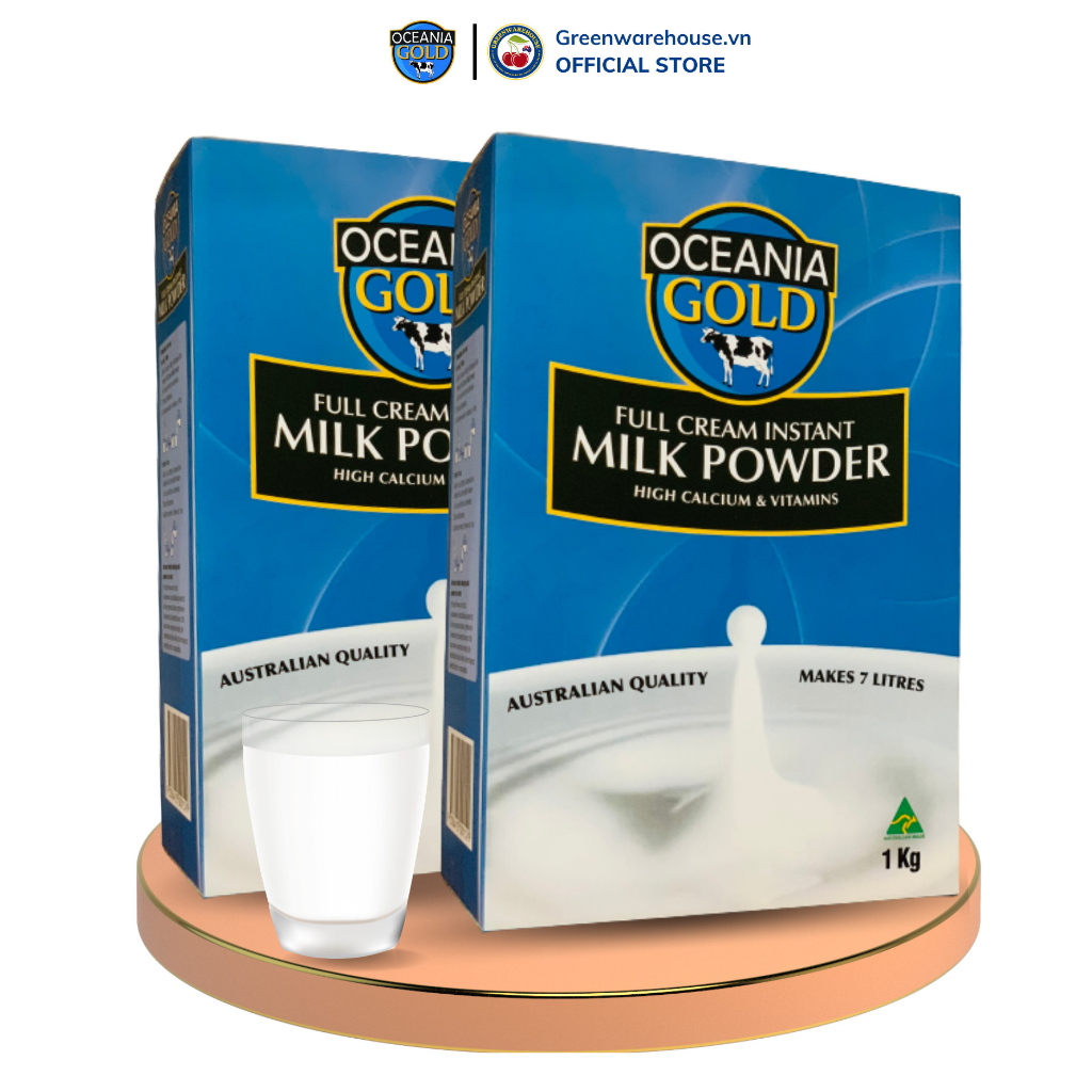 (Combo 2 Bịch-HSD 6.2025) Sữa Bột Của Úc Oceania Gold Nhập Khẩu Nguyên Bịch Từ Úc Bịch 1KG