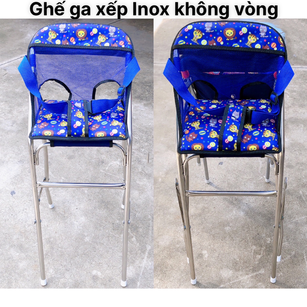 (DÀNH CHO BÉ 1-5 TUỔI - GHẾ KHÔNG VÒNG ) Ghế ga xếp không vòng cho bé 1 đến 5 tuổi ,ghế ga xếp sắt sơn tĩnh điện gấp gọn