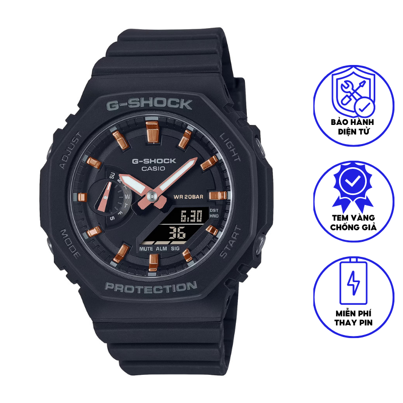 Đồng hồ casio nữ dây nhựa GSHOCK GMA-S2100-1ADR chính hãng