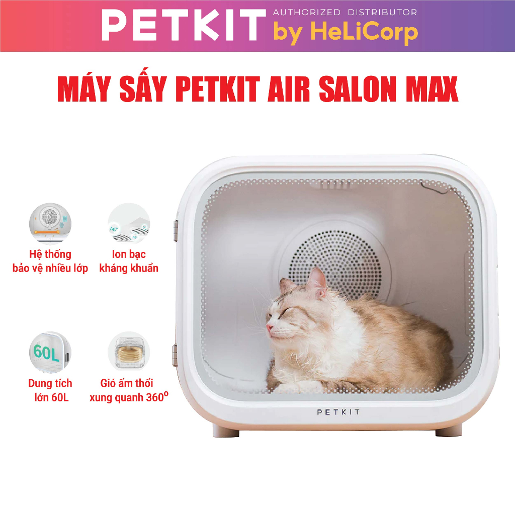 Máy Sấy Lông Chó Mèo Petkit AirSalon Max Pro 2024 - HeLiCorp