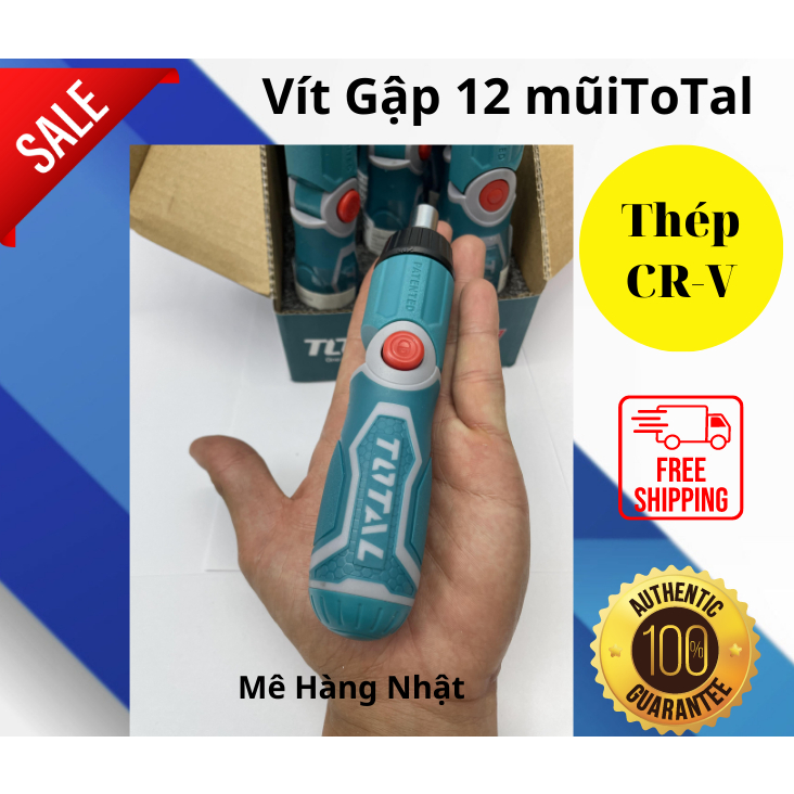 Bộ 13 công cụ tô vít gấp đa năng Total TACSD30136 AKISD1208 chính hãng