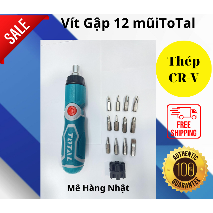 Bộ 13 công cụ tô vít gấp đa năng Total TACSD30136 AKISD1208 chính hãng