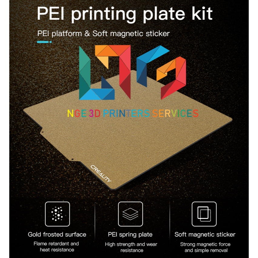 Plaque PEI Magnétique Double Face PET/PEI Texturée 255x245 Mm – Parfaite Pour Creality CR-6 SE Et Imprimantes 3D