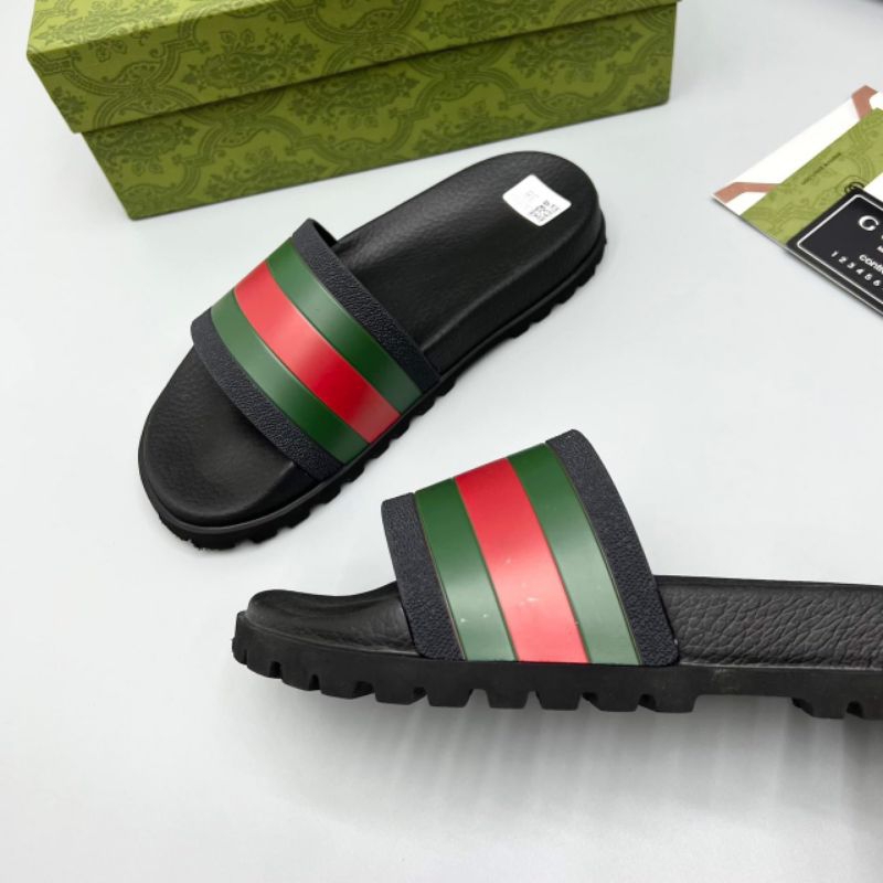[Hàng Cao Cấp] Dép Rubber Slide - Dép G.2C Quai Ngang 3 Sọc Bản Đẹp Nhất - Full Box Phụ Kiện Dép  Đế Cao