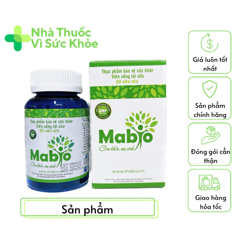 [Chính Hãng] Mabio viên uống lợi sữa, hỗ trợ thông tắc tuyến sữa mẹ ...