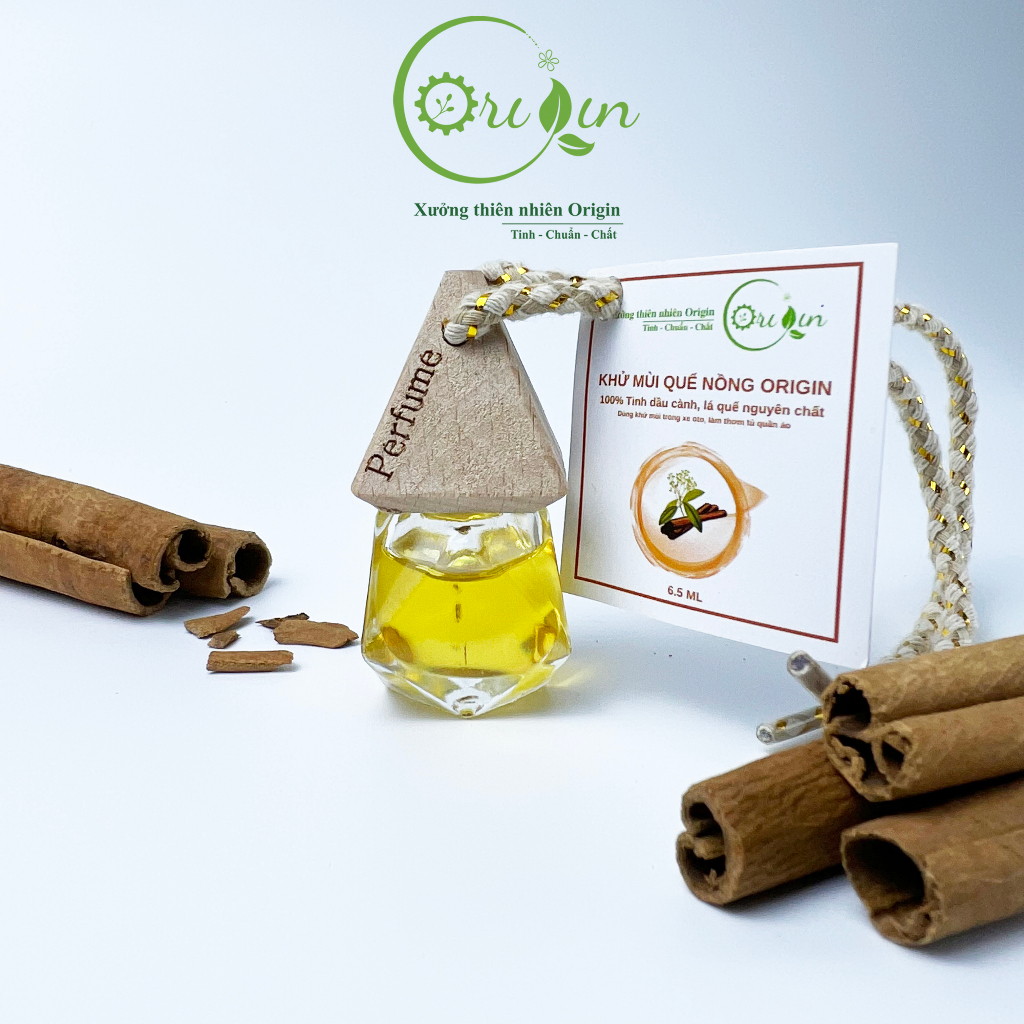 Tinh dầu treo xe khử mùi oto, chống say xe - Khử mùi quế nồng Origin 6.5ml