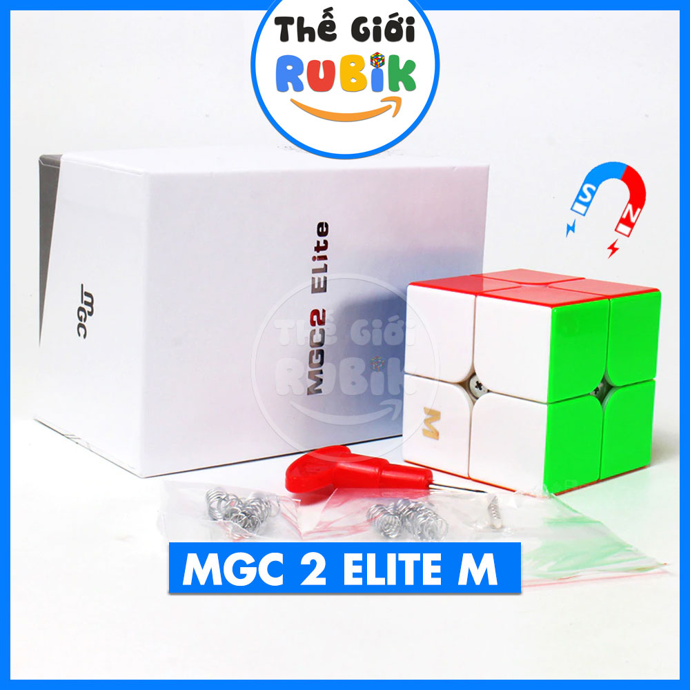 Yj Mgc 2x2 Elite M Có Nam Châm Mgc 2 Elite Magnetic Stickerless Cube