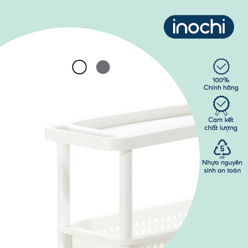 KỆ DI ĐỘNG 4 tầng đa năng có bánh xe Tokyo Inochi -  dùng cho nhà tắm, nhà bếp chắc chắn, tiện lợi