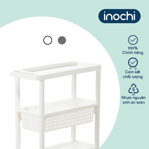 KỆ DI ĐỘNG 4 tầng đa năng có bánh xe Tokyo Inochi -  dùng cho nhà tắm, nhà bếp chắc chắn, tiện lợi