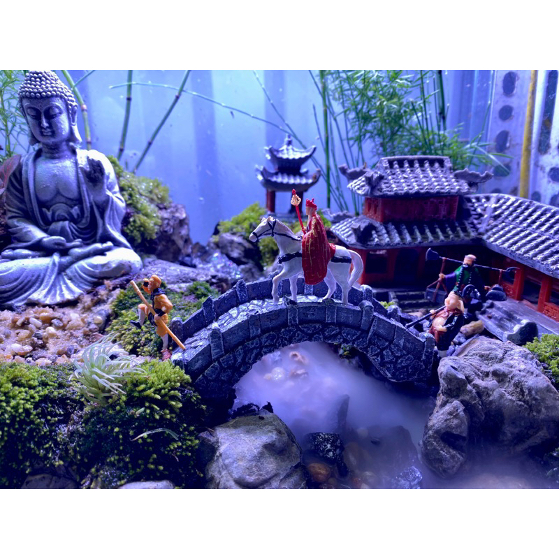 Bộ tượng tiểu cảnh thầy trò đường tăng mini 2,5-3cm trang trí tiểu cảnh, terrarium, bể cá