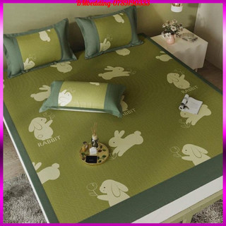 Chiếu mây lạnh AS COOL họa tiết 5D, chiếu điều hòa mây lạnh chun cài 4 góc chống xê dịch kèm 2 vỏ gối đầu
