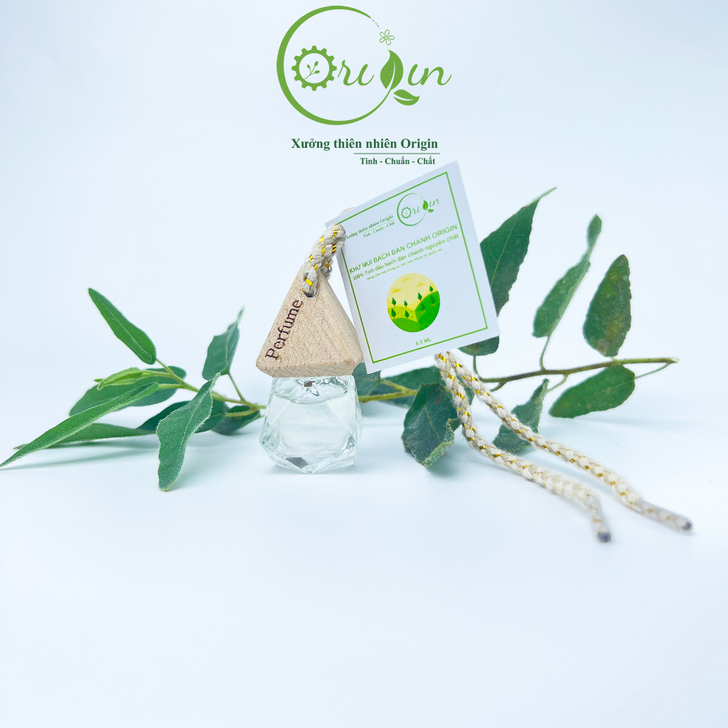 Tinh dầu treo xe khử mùi oto, chống say xe - Khử mùi bạch đàn chanh Origin 6.5ml