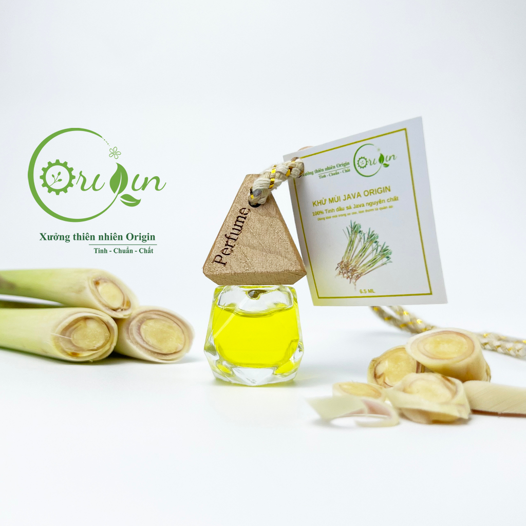 Tinh dầu treo xe khử mùi oto, chống say xe - Khử mùi sả Java Origin 6.5ml