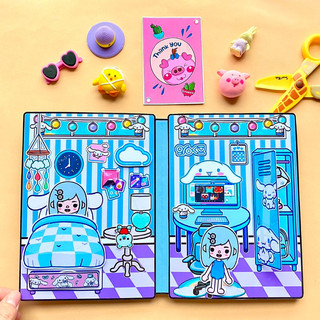 Toca Life World - Ngôi nhà màu xanh của Cinnamoroll - Búp bê giấy Toca Boca