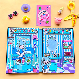 Toca Life World - Ngôi nhà màu xanh của Cinnamoroll - Búp bê giấy Toca Boca