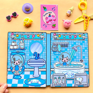 Toca Life World - Ngôi nhà màu xanh của Cinnamoroll - Búp bê giấy Toca Boca