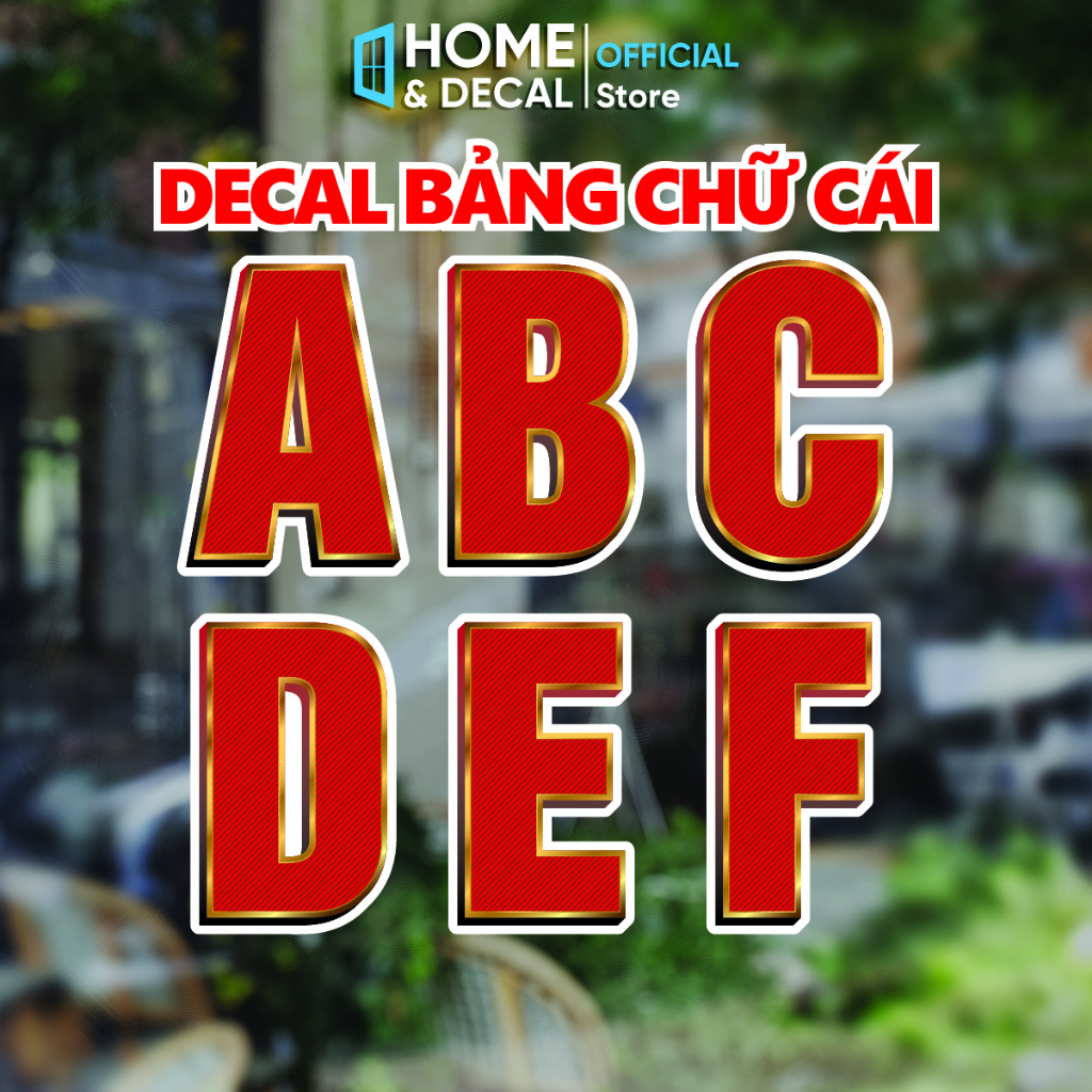 Decal Bảng Chữ Cái ABC, Số Thứ tự 0-9 Sticker Ghép Chữ Rời Trang Trí ...