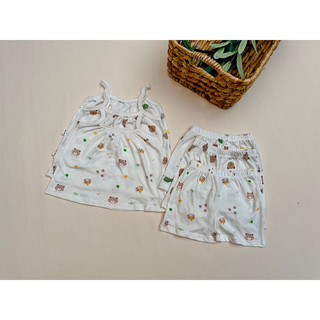 Bộ 2 dây chất liệu cotton giấy nhẹ, mỏng mát cho bé gái