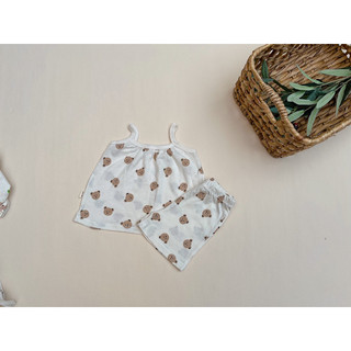 Bộ 2 dây chất liệu cotton giấy nhẹ, mỏng mát cho bé gái