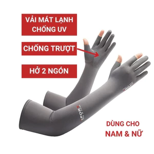 Bao tay chống nắng nam nữ SPORT găng tay chống nắng có xỏ ngón,vân chống trượt tia UV