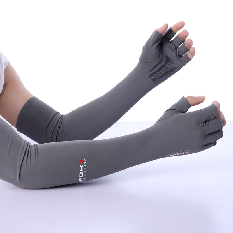 Bao tay chống nắng nam nữ SPORT găng tay chống nắng có xỏ ngón,vân chống trượt tia UV