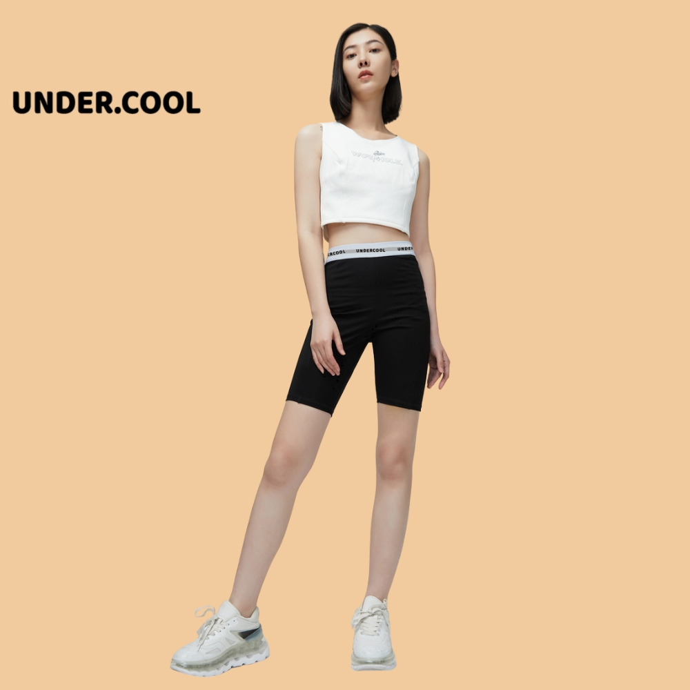 Quần Short Đùi Trơn Nữ Pickleball, Legging đùi ôm form UNDERCOOL mini biker đùi tập gym yoga lưng cao,Lửng Ngố QS02