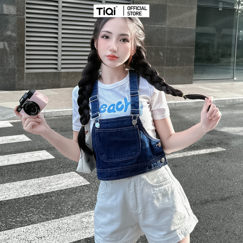 Áo yếm jean croptop TiQi Jeans A-286