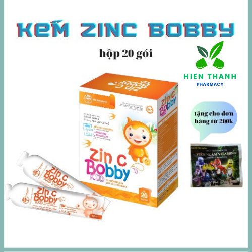 Kẽm cho bé ZIN C BOBBY KID, bổ sung Kẽm, Lysine, DHA, giúp cải thiện