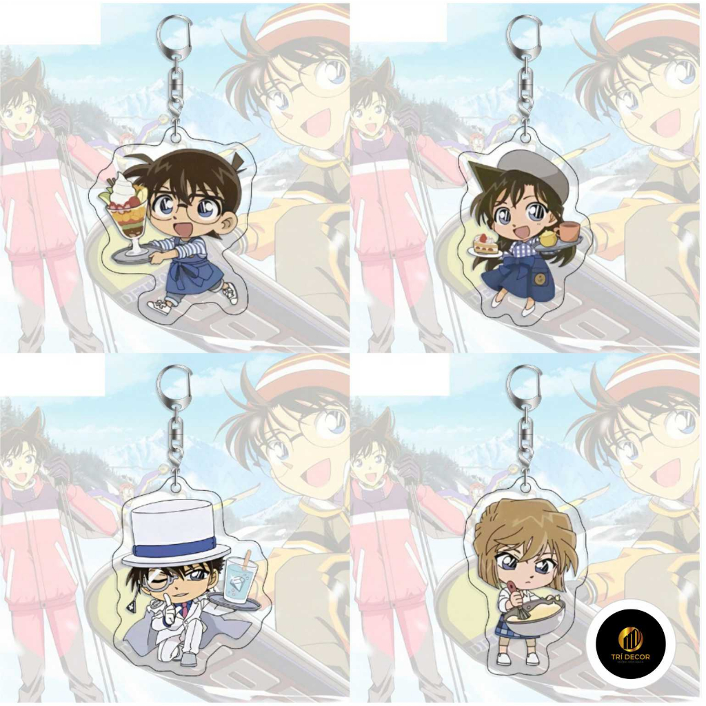 Móc khóa DETECTIVE CONAN ver PHỤC VỤ Thám Tử Lừng Danh in hình anime chibi độc đáo mica trong acrylic