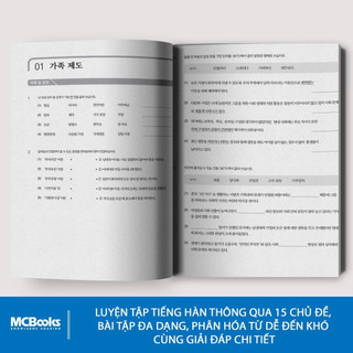Sách Bài tập Tiếng Hàn tổng hợp cao cấp 6 - MCBooks Chính Hãng