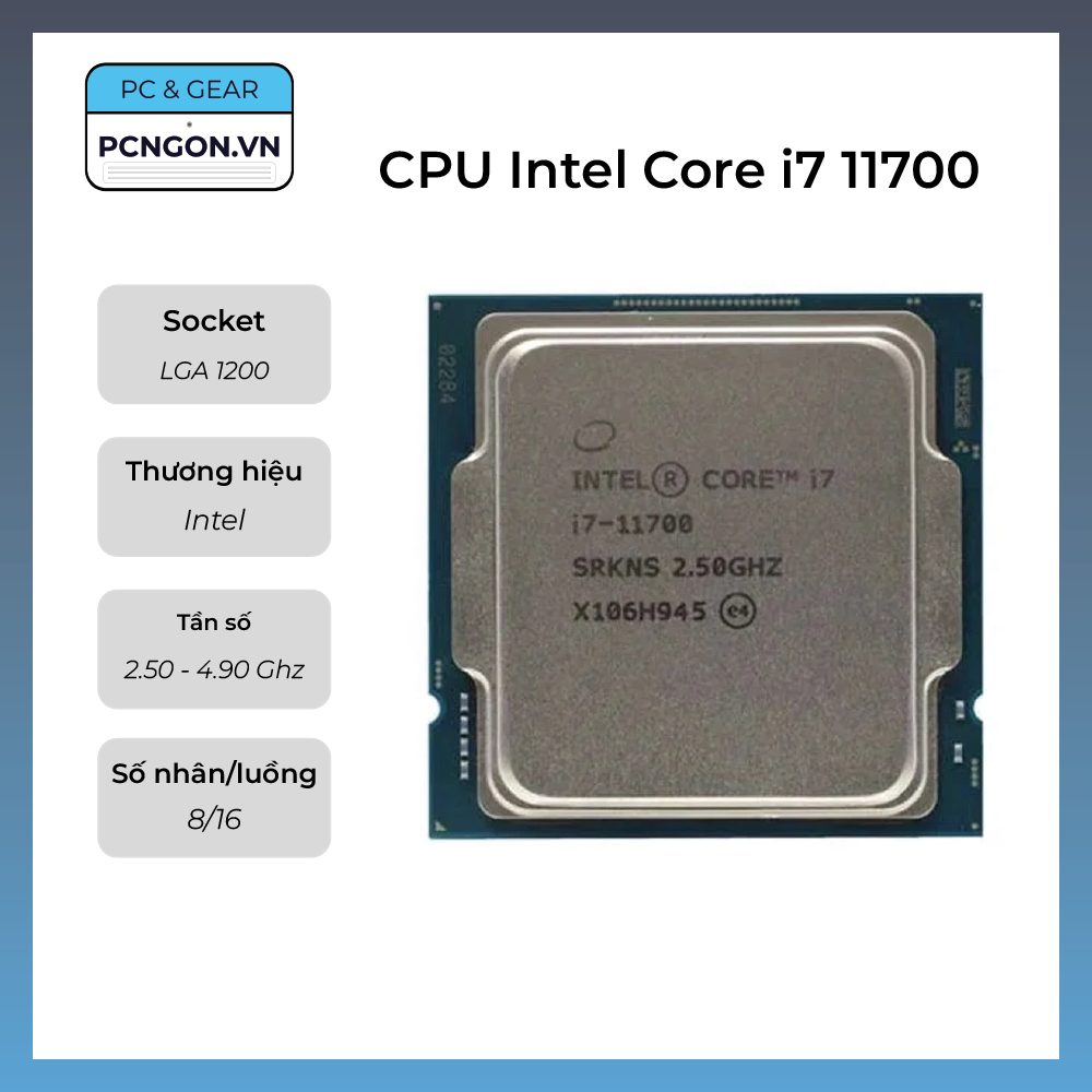 [PCNGON] CPU Intel Core i7 11700, 2.5GHz Turbo 4.9GHz, 8 nhân 16 luồng ...