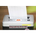 Máy hủy tài liệu mini cắt giấy tự động Silicon 10 tờ/lần,hủy vụn 4x50mm, thùng giấy 21 Lít, Huỷ đĩa CD / DVD — ảnh 2