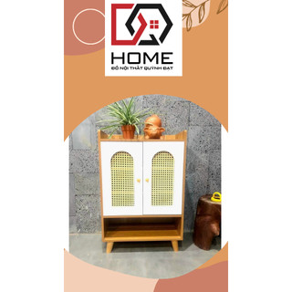 Tủ giày cánh mây có 2 cánh tiện ích hiện đại kích thước 90x60x30 DQ HOME