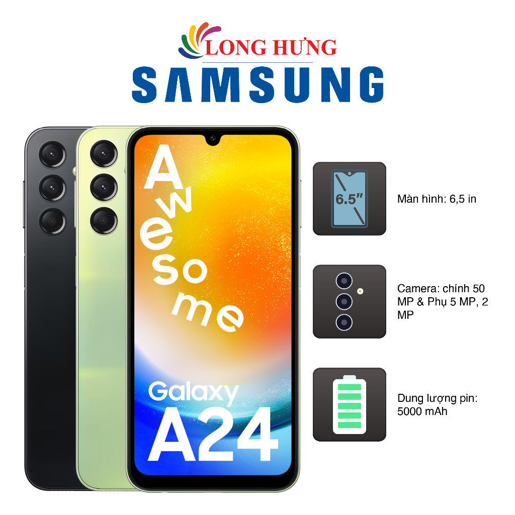 Điện thoại Samsung Galaxy A24 - Hàng chính hãng
