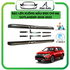 Bậc Lên Xuống ô tô MITSUBISHI OUTLANDER 2016-2022, MẪU Đen đúc chỉ mạ crom cao cấp