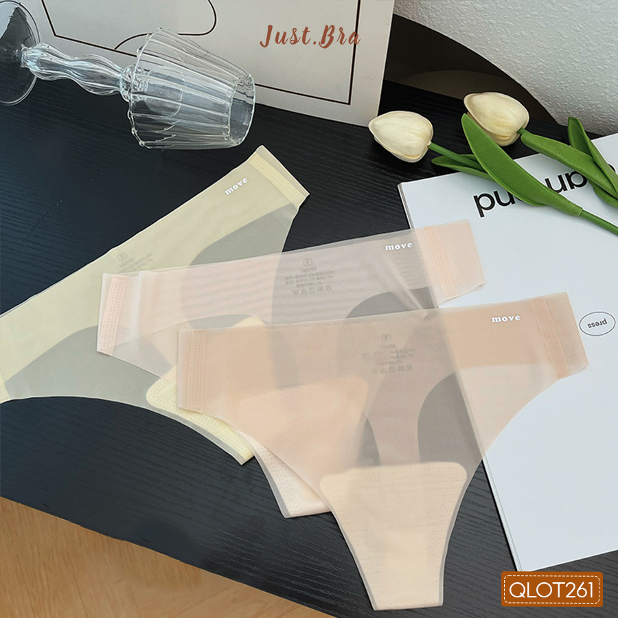 Quần lót thong liền mạch Just Bra chất liệu su thạch thoáng khí, tàng hình, quyến rũ QLOT261 spe
