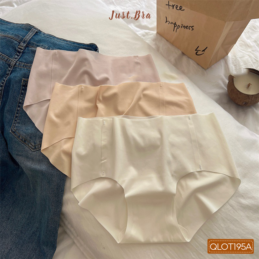 Quần lót nữ Just Bra chất liệu lụa băng, thiết kế không viền, thoáng khí, nhiều màu sắc QLOT195A spe