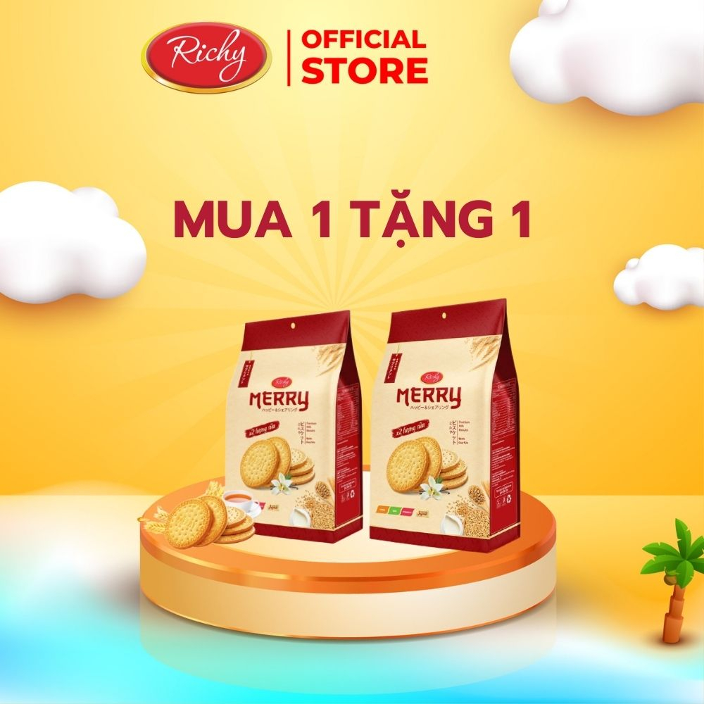 Bánh Quy Sữa Merry Richy 192Gram | Shopee Việt Nam