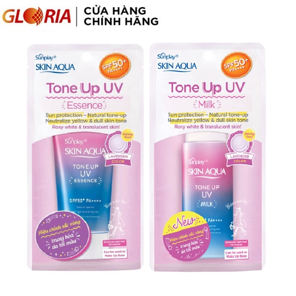 Kem Chống Nắng Hiệu Chỉnh Sắc Da Sunplay Skin Aqua Tone Up UV Milk Lavender SPF50+ PA++++ 50g