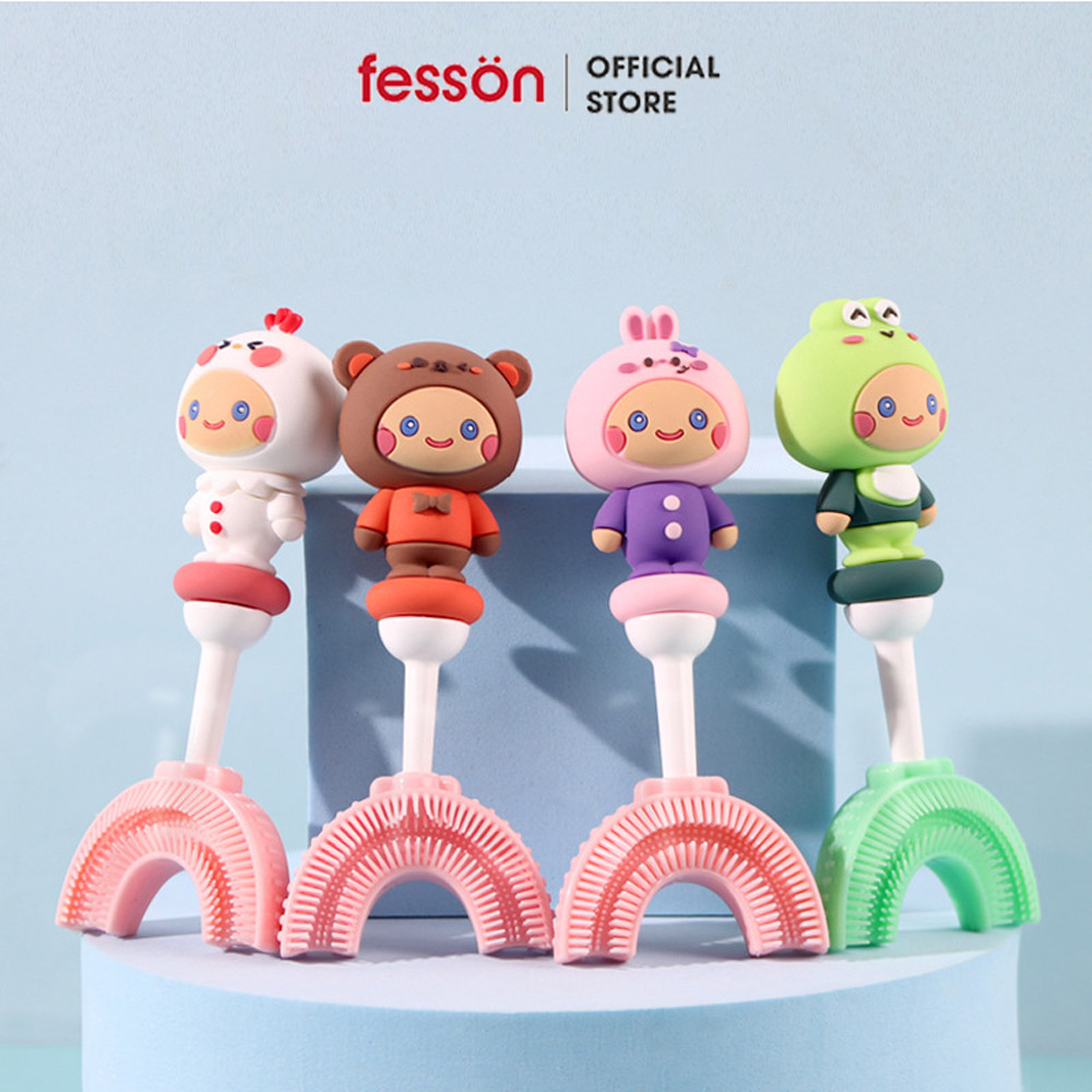 Bàn chải đánh răng trẻ em Fesson cho bé từ 1 đến 12 tuổi siêu tiện lợi (chọn mẫu)