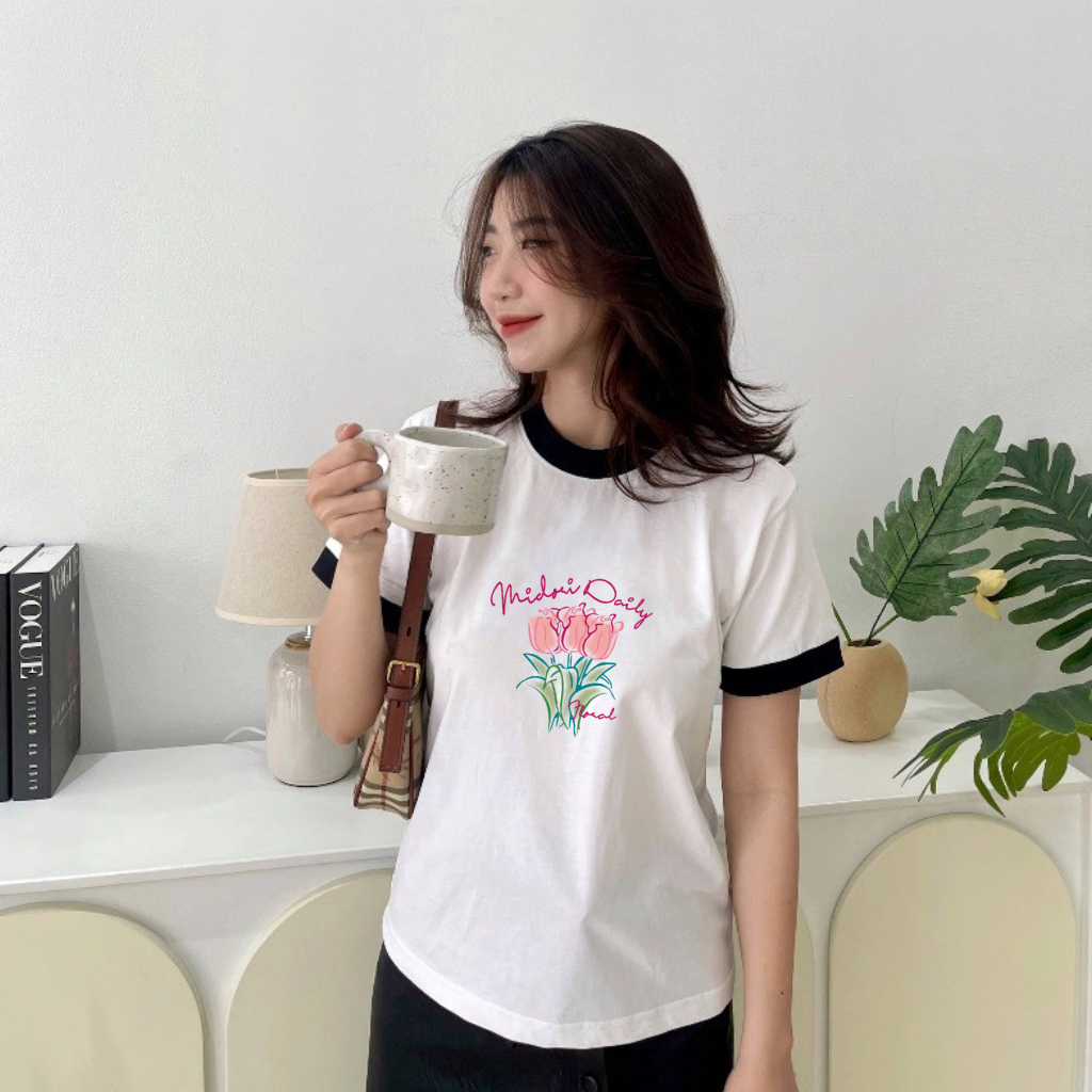 Áo thun cotton Baby Tee Daisy unisex phông Nam Nữ thoáng mát | Local Brand M STUDIO
