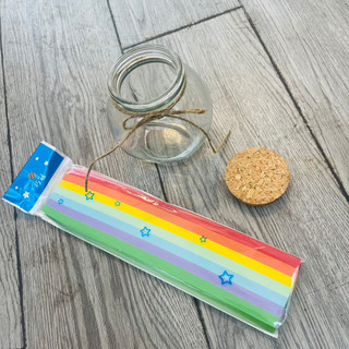 Combo 4 món lọ tròn kèm nút bần, dây thừng kèm set giấy gấp sao xinh xắn