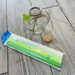 Combo 5 món lọ chữa lành hình trái tim kèm nút bần, dây thừng, tem trái tim, kèm set giấy gấp sao xinh xắn