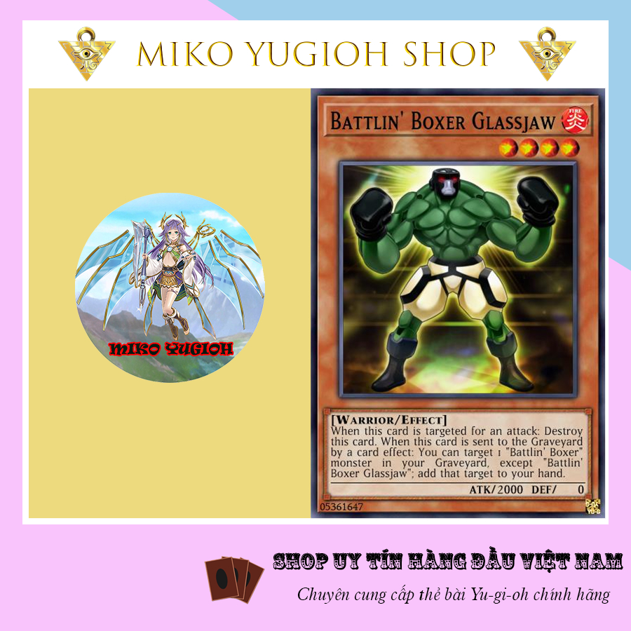[ Miko Yugioh ] Thẻ Bài Yugioh Chính Hãng Tiếng Nhật Battlin' Boxer