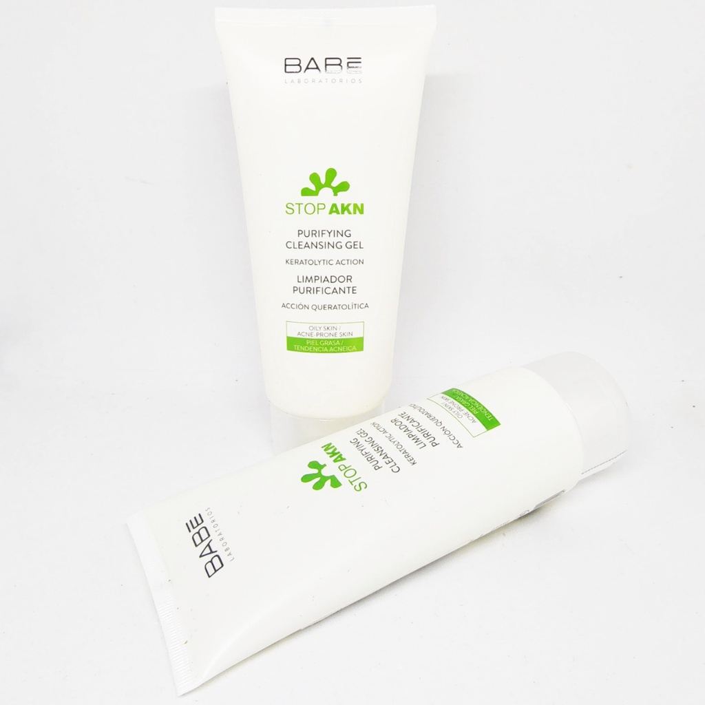 Sửa Rửa Mặt BABE Stop Akn Purifying Cleansing Gel Giảm Mụn, Thu Nhỏ Lỗ Chân Lông